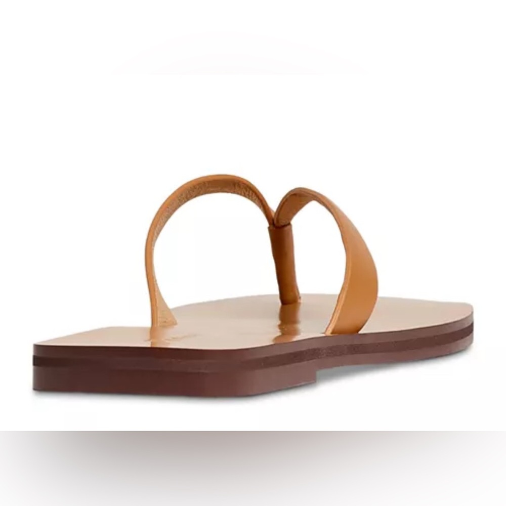 Madewell Gabi Thong Leather Sandals Desert Camel Sz 9.5 - Picture 2 of 4